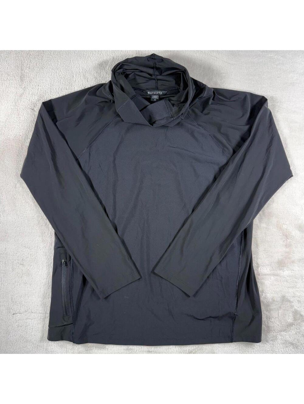 Athleta Shirt Women's L Black Turtleneck Workout